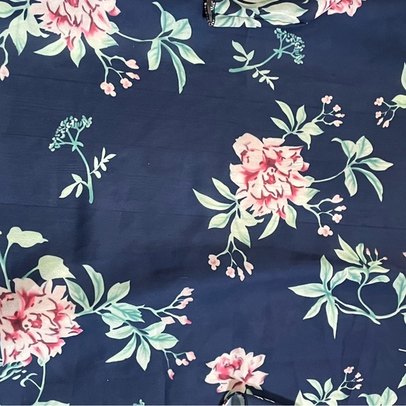 Women's 3/4 Sleeve Floral Kimono Cardigan, Sheer Loose Shawl Chiffon Cover-Up - Picture 8 of 10